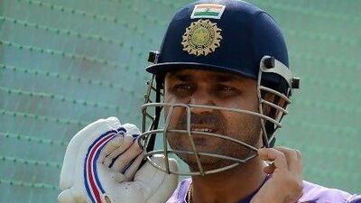 Indian cricketer Virender Sehwag.