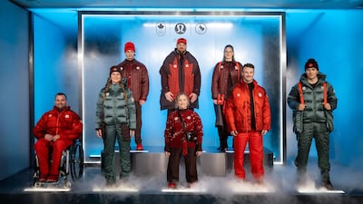 Lululemon has designed the Team Canada kit. The quilted coat (top, centre) has drawn comparisons to a pot holder. Photo: Canada Olympic Committee