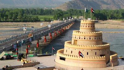 The Sheikh Zayed bin Sultan Al Nahyan Bridge in Pakistan, built with Micad funding and expertise, brings together communities in the Swat Valley that were separated by floods. Courtesy Micad