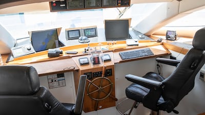 The Swiss-flagged Porrima took three years to build and arrived in Dubai at the start of May for a service and maintenance. Antonie Robertson / The National