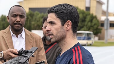 Mikel Arteta is with Arsenal in Dubai on a warm-weather training camp. Antonie Robertson/The National