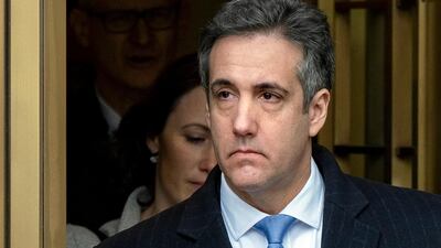 Michael Cohen, President Donald Trump's former lawyer, leaves federal court after his sentencing in New York. AP