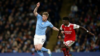 Kevin De Bruyne - 5. A rare off night for the Belgian. Arsenal managed to shackle De Bruyne for the vast majority of the game and stopped his supply line to Erling Haaland. The only highlight came from a first half curler that whizzed past Matt Turner’s goal. EPA