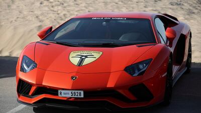 A Lamborghini Aventador. Chris Whiteoak / The National