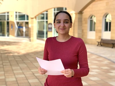 Hannah Aly, a pupil at Brighton College Abu Dhabi, received four A* grades