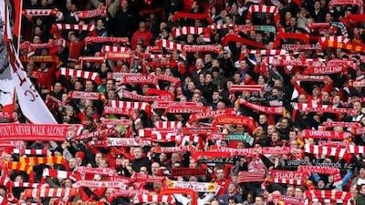 Liverpool fans hope to beat Manchester United.