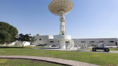 The antenna at the Mohammed Bin Rashid Space Centre will be its link to Earth after its launch next year. Jeffrey E Biteng / The National