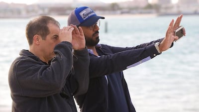 In focus: Mansoor Al Dhaheri, right. Courtesy Al Kalema Productions