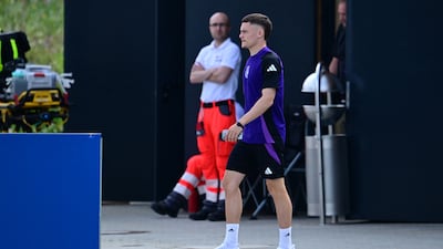 Germany's Florian Wirtz arrives for training ahead of the Denmark game. AFP