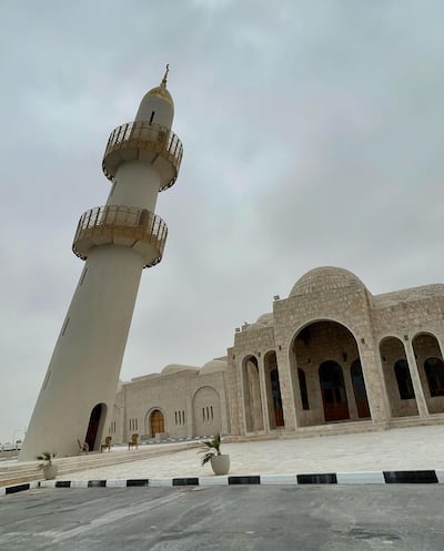 The minaret at mosque has two balconies and an incline of 20 degrees. Photo: Anna Wahidi