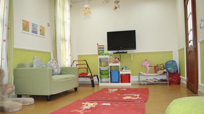 Inside the living area at the Dubai Foundation for Women and Children. Courtesy DFWAC