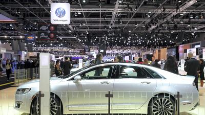 The Lincoln stand at the Dubai International Motor Show. Chris Whiteoak / The National