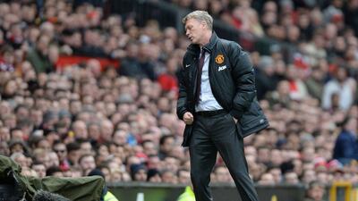 David Moyes and Manchester United sit seventh in the Premier League, three points off Everton who have a game in hand, after Sunday's loss to Liverpool. Peter Powell / EPA / March 16, 2014