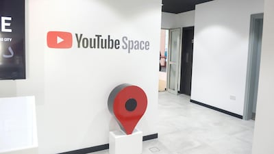 The opening of the Middle East and North Africa's YouTube production space at Dubai Studio City. Khushnum Bhandari / The National