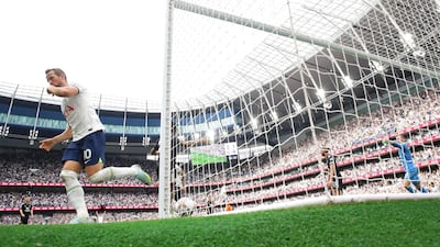 Tottenham;s Harry Kane celebrates scoring their second. Reuters