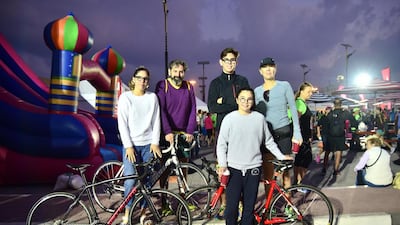 A family from Dubai came to support two members of their family competing in the race.