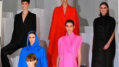 A look from the Maison Rabih Kayrouz spring / summer 2020 collection during Paris Haute Couture Fashion Week on January 20, 2020. Getty Images