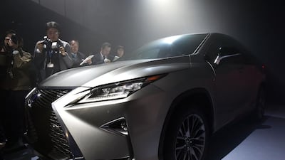 Toyota displays the new SUV Lexus RX in Tokyo. Yoshikazu Tsuno / AFP