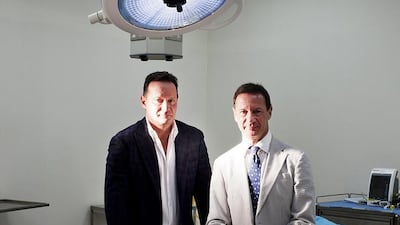Dr Maurizio Viel and Dr Roberto Viel opened the London Centre for Aesthetic Surgery in Dubai six years ago. Anna Nielsen for The National