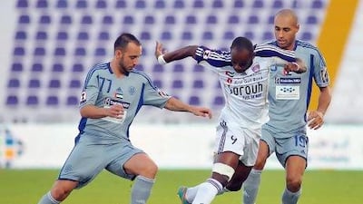 Jires Kembo Ekoko, centre, gave Al Ain the lead but the joy was short-lived with a late equaliser from Al Nasr. Annas Kanni / Al Ittihad