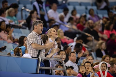 Fans cheer on the athletes in the 400m freestyle on Friday. Charlotte Palmer
