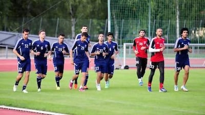 Al Ain players training in Linz at their training camp August 2013 (Courtesy Al Ain FC)