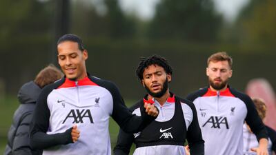 Liverpool's Virgil van Dijk and Joe Gomez. PA