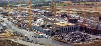 A view of the construction site of Europe's largest AI centre in Heilbronn, Germany. EPA