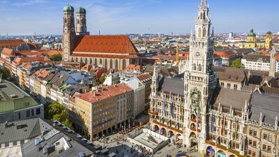 An aerial view of Munich from Marienplatz. The city is attracting an increasing number of Arab tourists. istockphoto.com