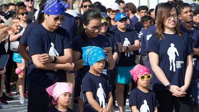 Youngsters take part in the run.