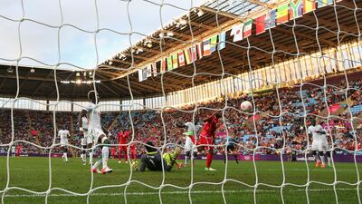Ismail Matar of United Arab Emirates scores a goal. Getty Images