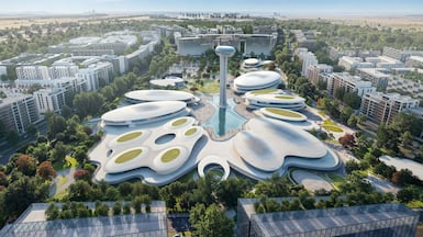 Aldar's deal with Arada is for three residential blocks containing more than 1,100 units across nine buildings in Aljada, Sharjah’s flagship mixed-use master development. Photo: Aldar