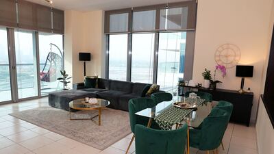 Pooja Singh chose her two-bedroom flat because there is plenty of space. Pawan Singh / The National