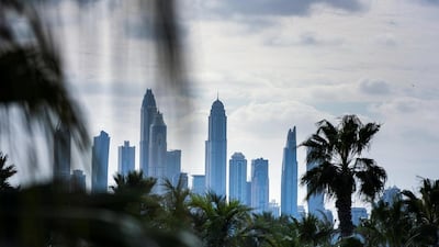 A distant view of towers in Dubai Marina. Reem Mohammed / The National