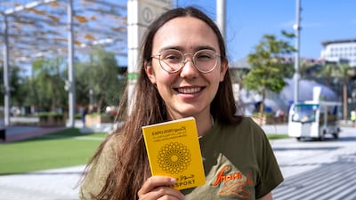 Zara Rutherford, who could soon be named the youngest female pilot to fly solo around the world, stops in at Expo 2020 Dubai. Victor Besa / The National