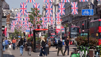 Shoppers on Regent Street in central London, much of which is owned by Norway's sovereign wealth fund. Getty Images