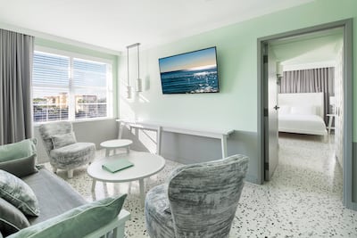 A lake view suite at COMO Metropolitan Miami Beach
