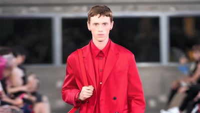 The show marks the first time that Valentino has womenswear and menswear down the same runway