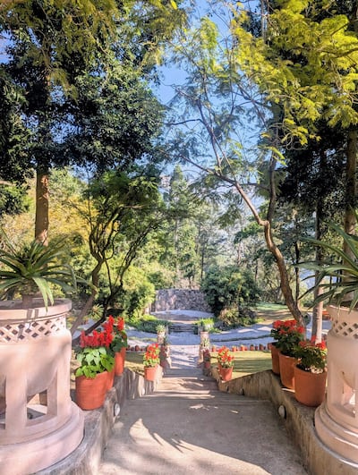 The lush greenery on the grounds has been patiently cultivated over the course of 25 years. Hayley Kadrou / The National