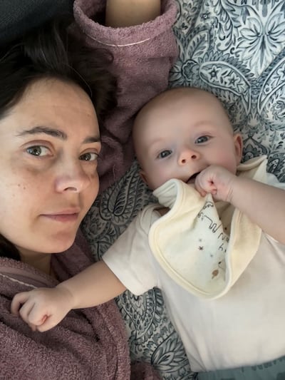 Most of my maternity leave was spent in dressing gown, when I wasn't rushing around to see people and maintain my social life. Photo: Charlotte Mayhew / The National