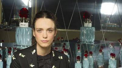 Stacey Martin at the launch of Miu Miu fragrance in Paris, France. Courtesy Miu Miu