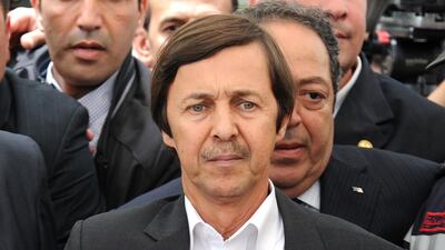 Said Bouteflika, 62, was long seen as the real power behind his brother Abdelaziz’s presidency. Said is pictured in 2012, at the funeral of the Algerian singer Warda Al Jazairia in Algiers. AFP