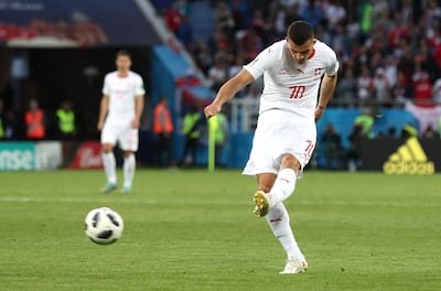 Granit Xhaka of Switzerland. Getty