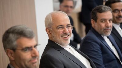 Iran's foreign minister Javad Zarif met with European counterparts today to discuss the nuclear deal, but the Trump administration remains uncommitted on whether it will stick to the deal. EPA/JOHN THYS / POOL
