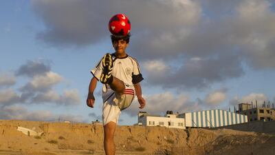 The Israeli-Palestinian conflict is moving from the battlefield to the football pitch. Heidi Levine / The National