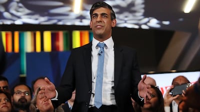 UK Prime Minister Rishi Sunak talks at a campaign event at the National Army Museum on July 2, 2024 in London, England. Getty Images