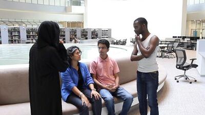 Rodger Iradukunda feels privileged to be starting life as a student at NYU Abu Dhabi after being educated in Zambia, where he lived as a refugee after fleeing the Rwandan genocide of 1994. Deepthi Unnikrishnan / The National