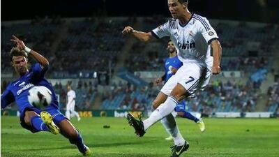 Only 8,000 fans turned out at Getafe to watch Cristiano Ronaldo's Real Madrid on Sunday. Andres Kudacki / AP Photo