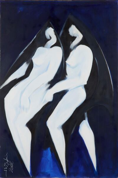 'Two Women' by Abdulrahim Salim. Courtesy the artist and Cultural Foundation