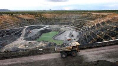 A haul truck carries uranium ore out of a mine in Australia's northern territory. Rio Tinto / David Hancock / Reuters